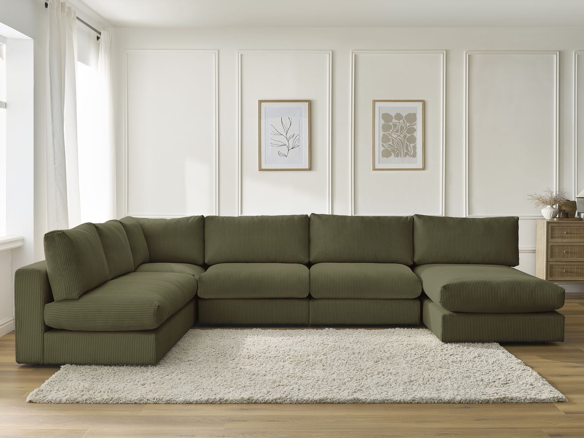 Bobochic Paris Ecksofa Cordsamt Grün