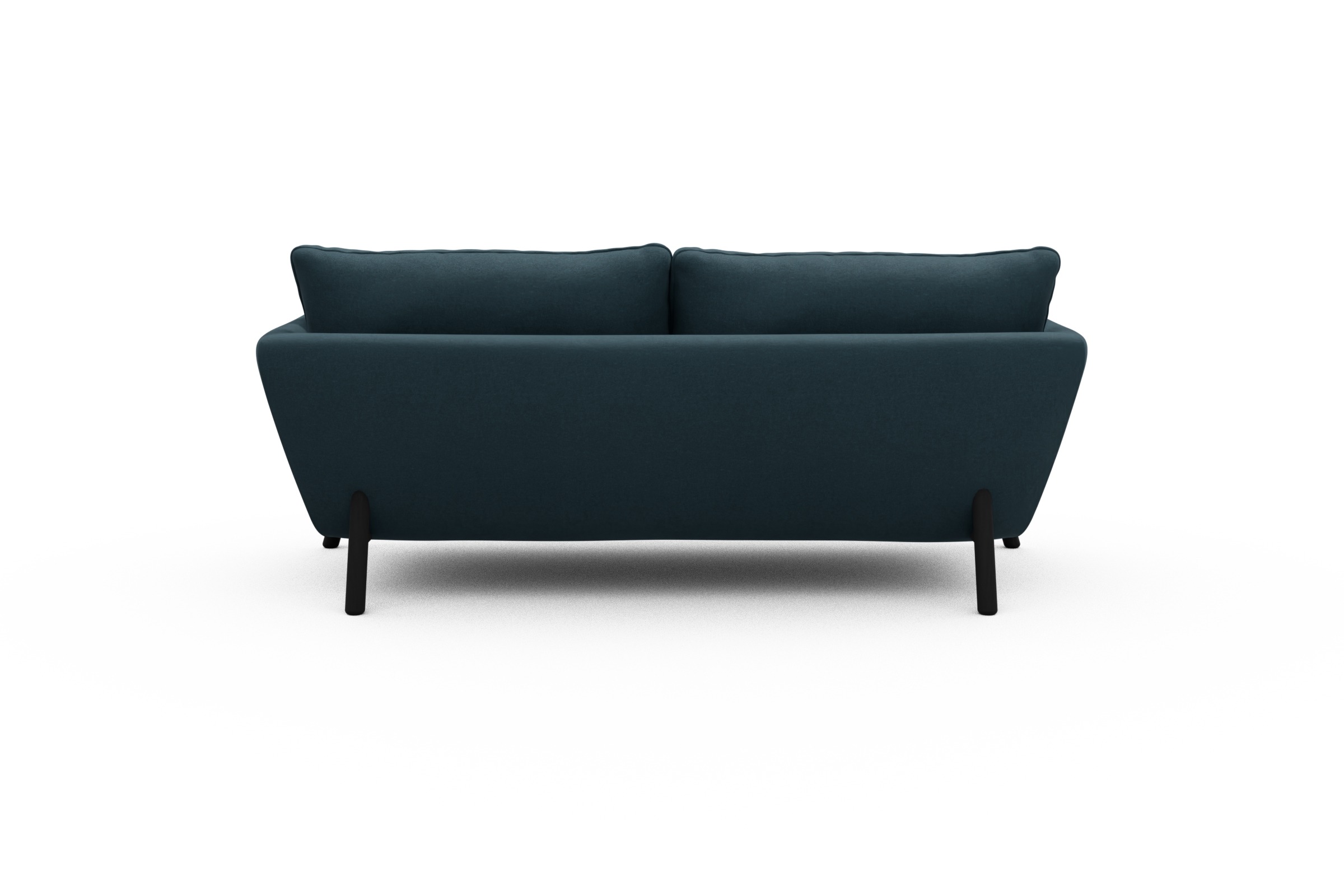 Sofa Emil 2-Sitzer Beinfarbe Eiche Schwarz Satya-Indigo