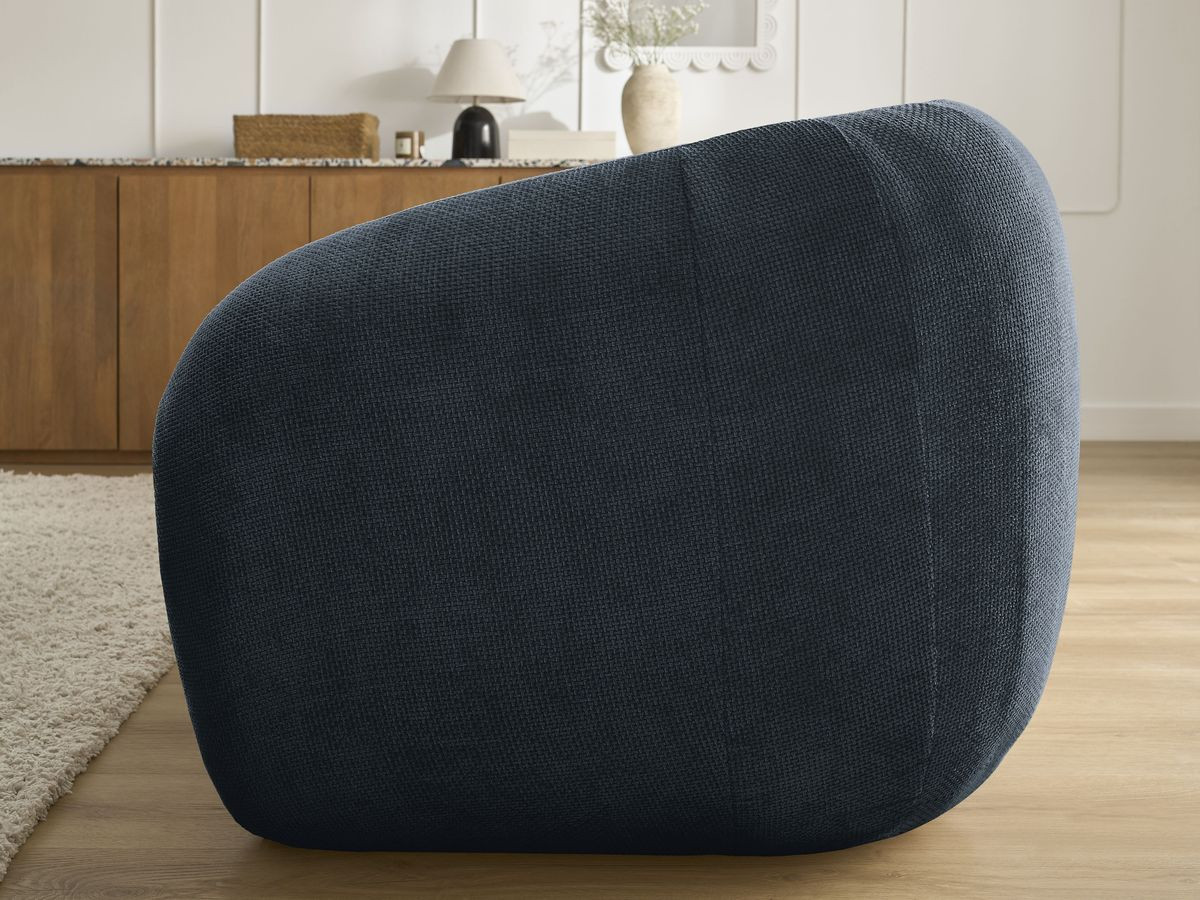 Bobochic Neyo Schlafsofa 3-Sitzer Stoff Dunkelblau