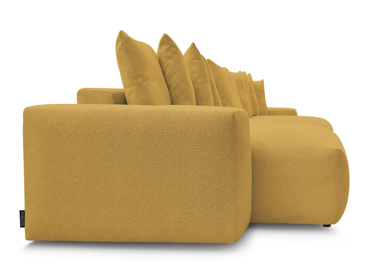 Bobochic Voltaire Wohnlandschaft 420 × 174 cm Melange-Stoff Gelb