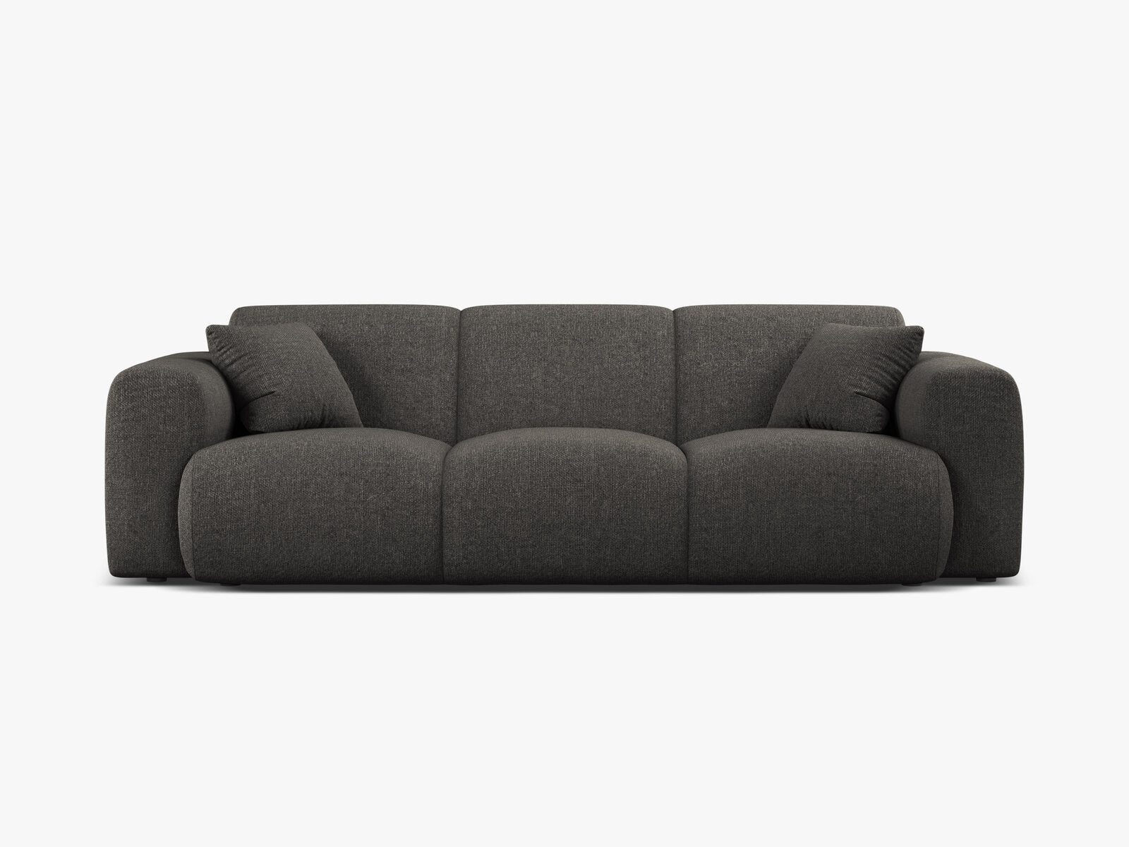 Micadoni Sofa Molino 3-Sitzer Chenille Eden Dunkelgrau