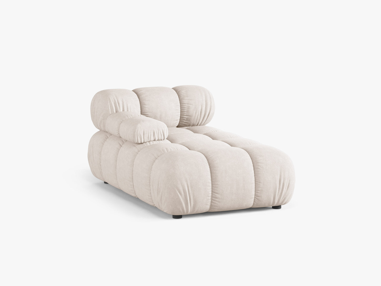 Micadoni Recamiere Bellis Links Strukturierter Stoff Liberty Beige