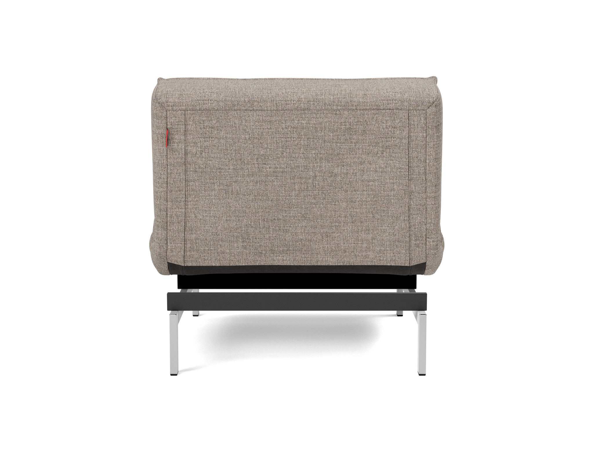 Sessel Splitback Chenille Yuveno 472-Warm-Grey Beine Chrom