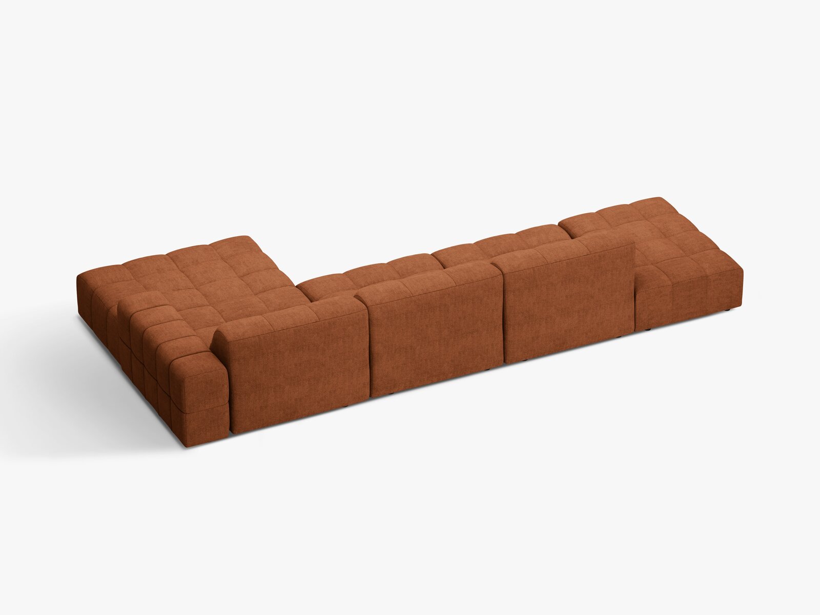 Micadoni Ecksofa Jennifer 5-Sitzer Rechts Chenille Eden Ziegel