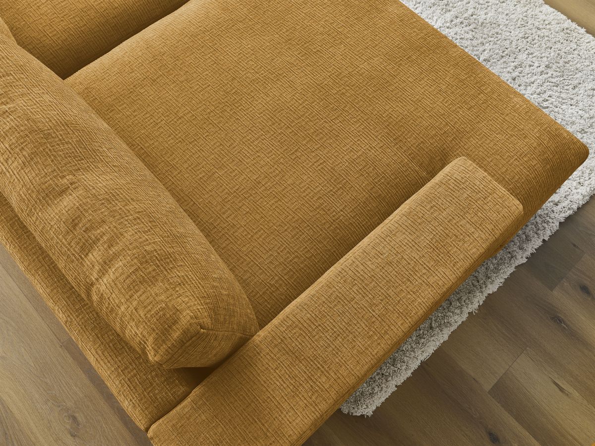 Bobochic Leonard Sofa 4-Sitzer 234 × 159 cm Strukturstoff Gelb