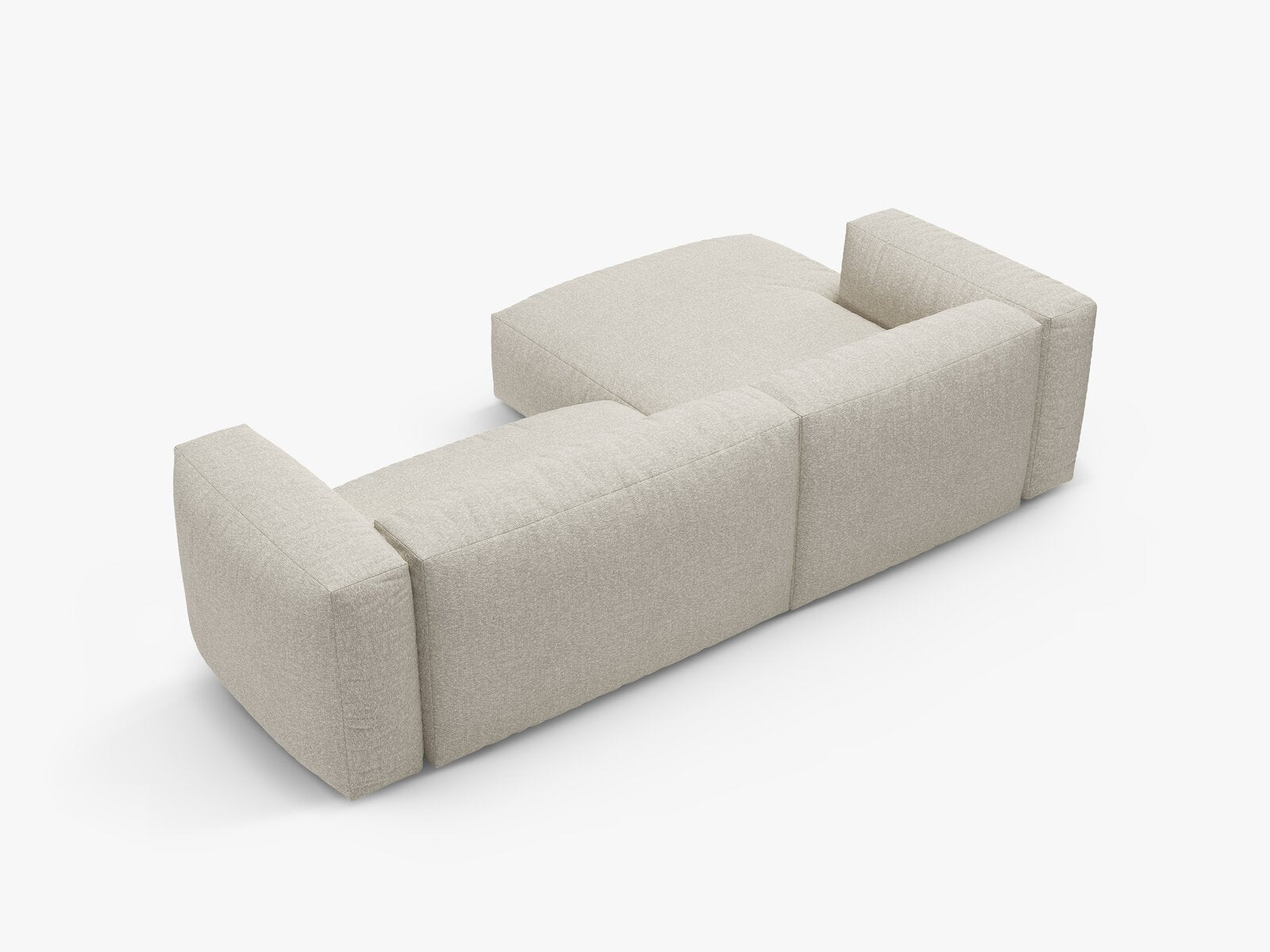 Micadoni Martina Ecksofa 4-Sitzer mit Schlaffunktion Links Boucle Monet Beige