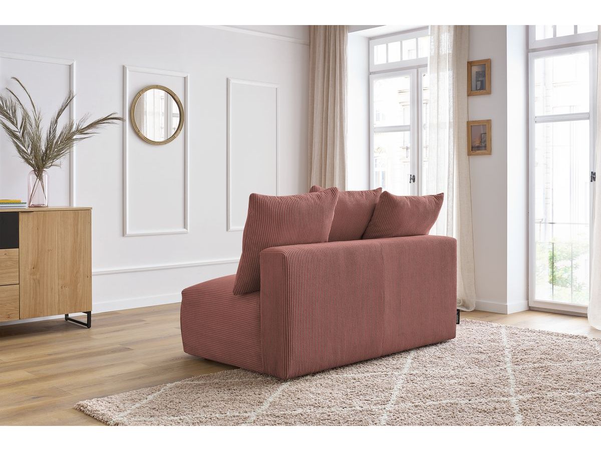 Bobochic Voltaire Sofamodul 2-Sitzer 142 × 100 cm Cordsamt Rosa