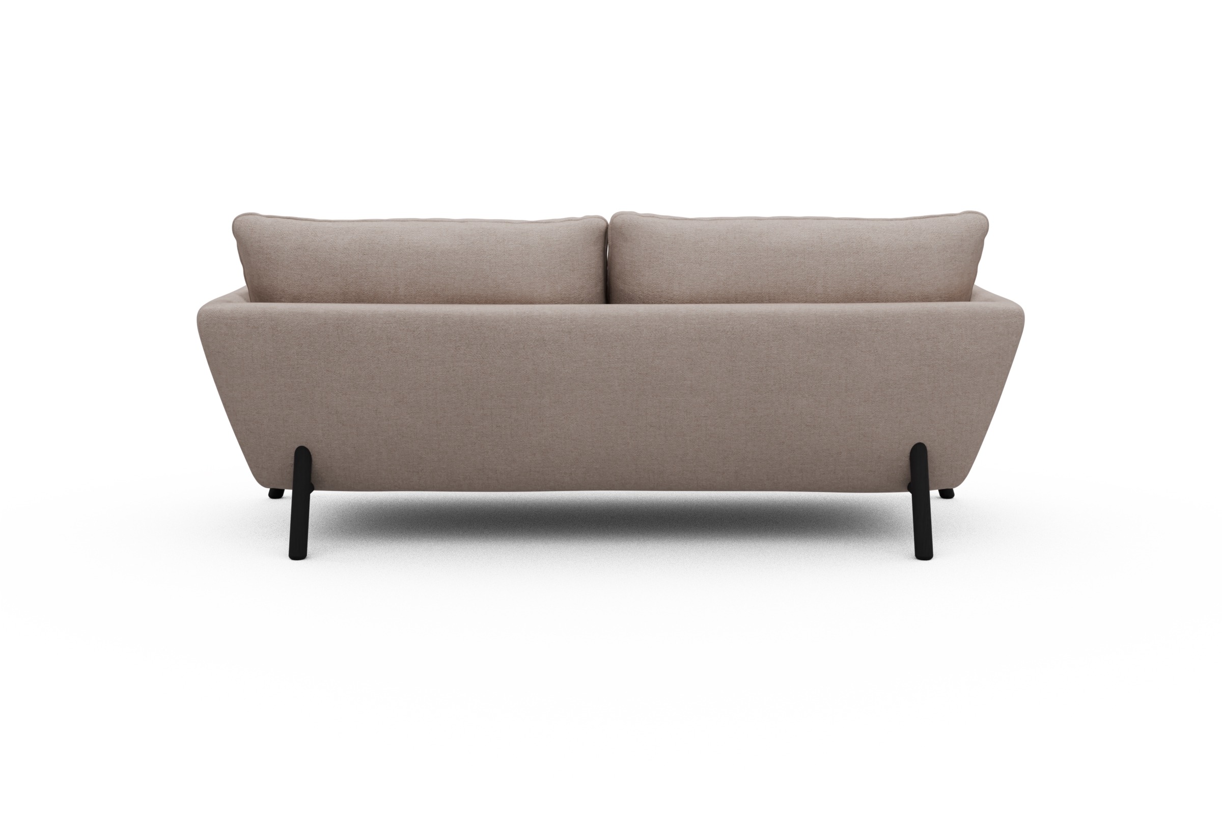 Sofa Emil 3-Sitzer Beinfarbe Eiche Schwarz Weda-Sand