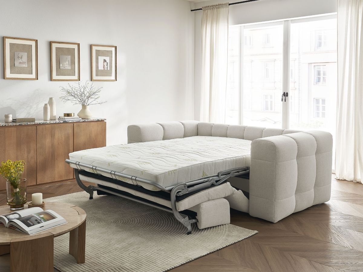 Bobochic Cloud Schlafsofa 3-Sitzer Stoff Beige