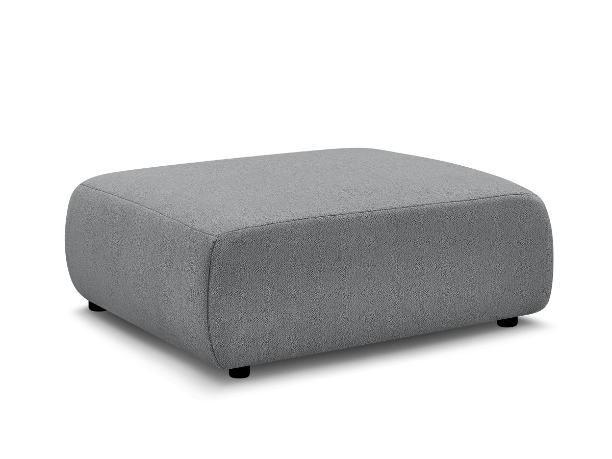 Bobochic Jana Pouf 94 × 114 cm Melange-Stoff Dunkelgrau