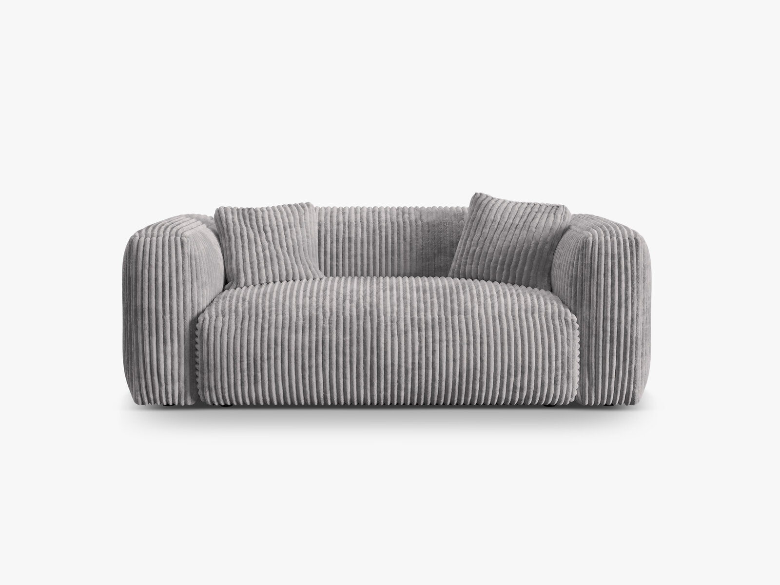 Micadoni Martina Sofa 2-Sitzer Cord Tilia Hellgrau
