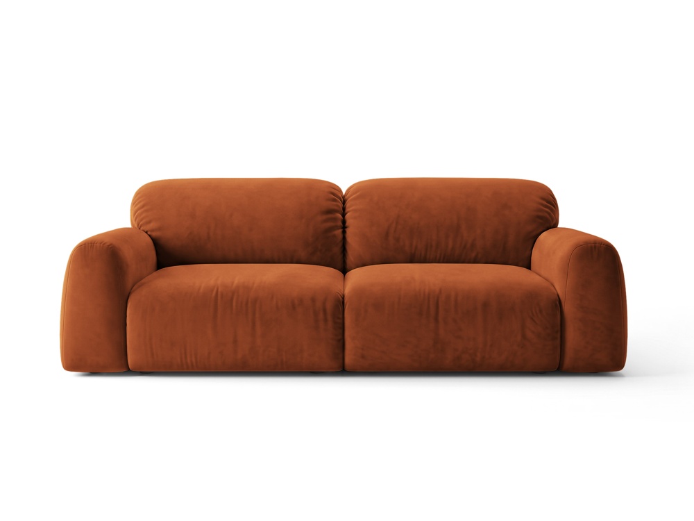 Cosmopolitan Design Sofa Milan 4-Sitzer Samt Bluvel Terrakotta