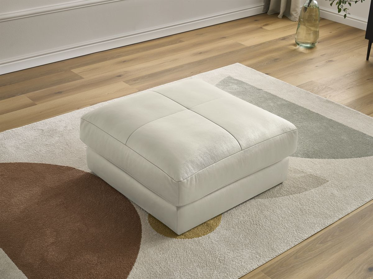 Bobochic Leonard Pouf Leder Beige