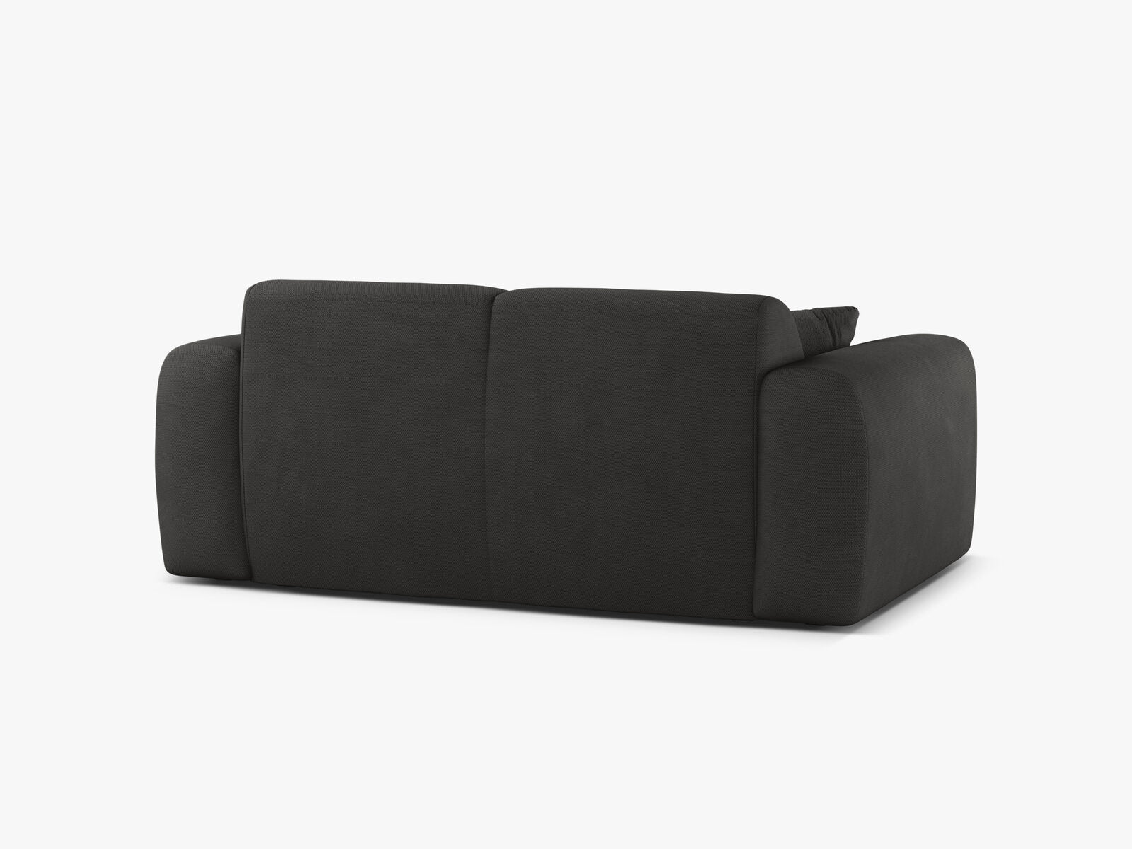 Micadoni Sofa Molino 2-Sitzer Strukturierter Stoff Rebel Dunkelgrau
