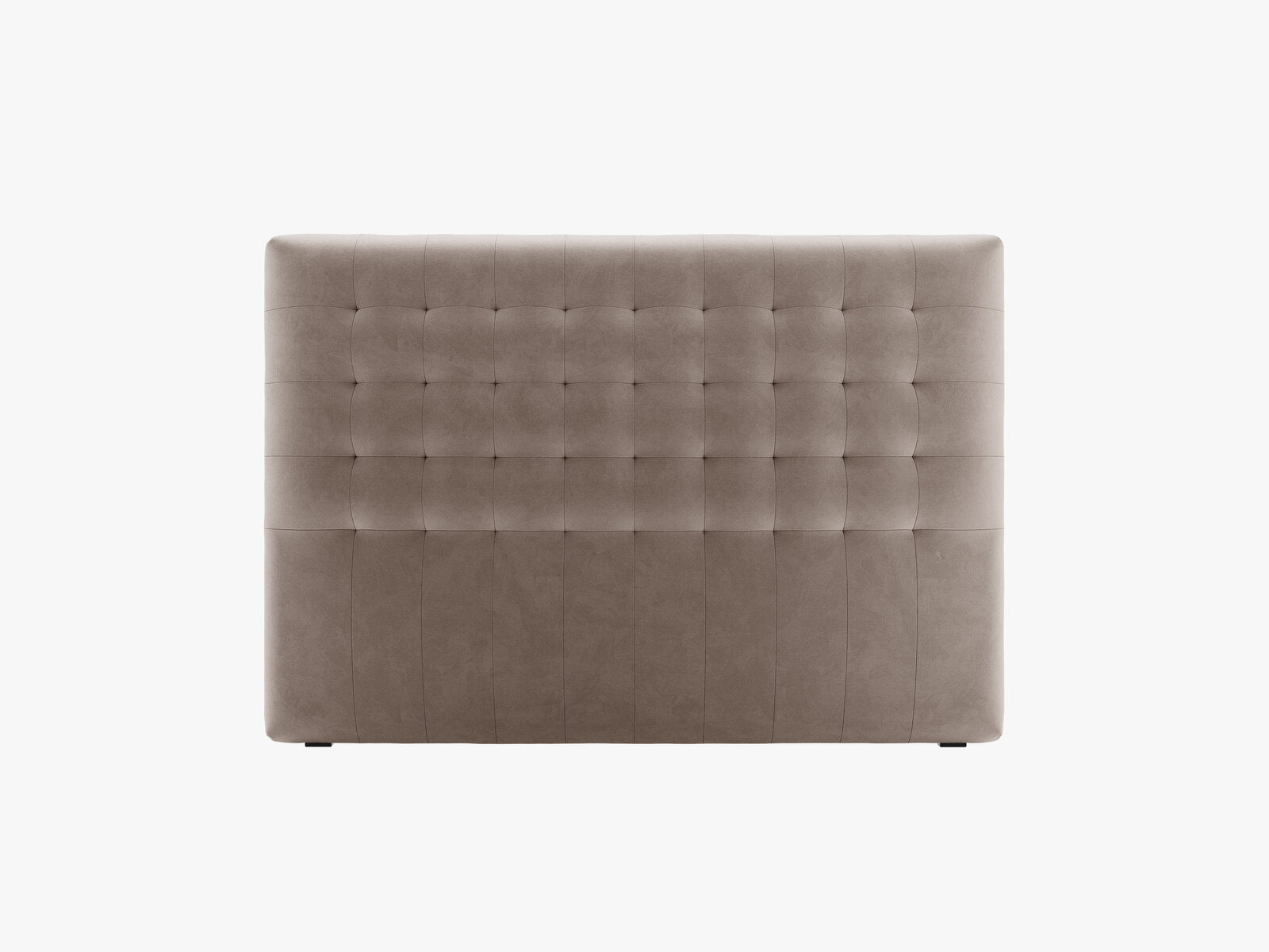 Micadoni Nova Samtiger Kopfteil 120 cm (H 95 cm) Samt Paris Warmes Grau 140x95
