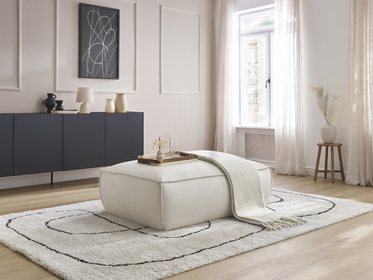 Bobochic Boheme Pouf Kunstleder Beige