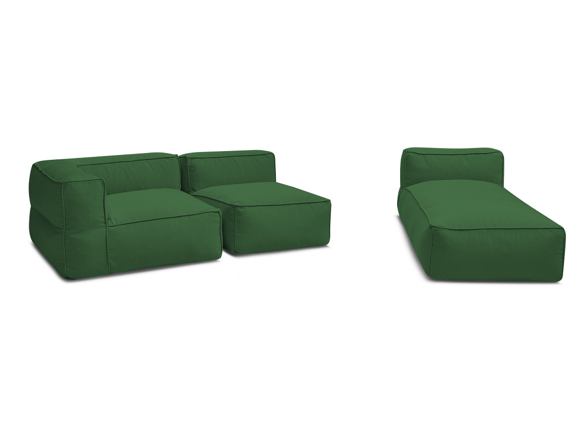 Bobochic Giulia Gartensofa 3-Sitzer 240 × 170 cm Stoff Grün