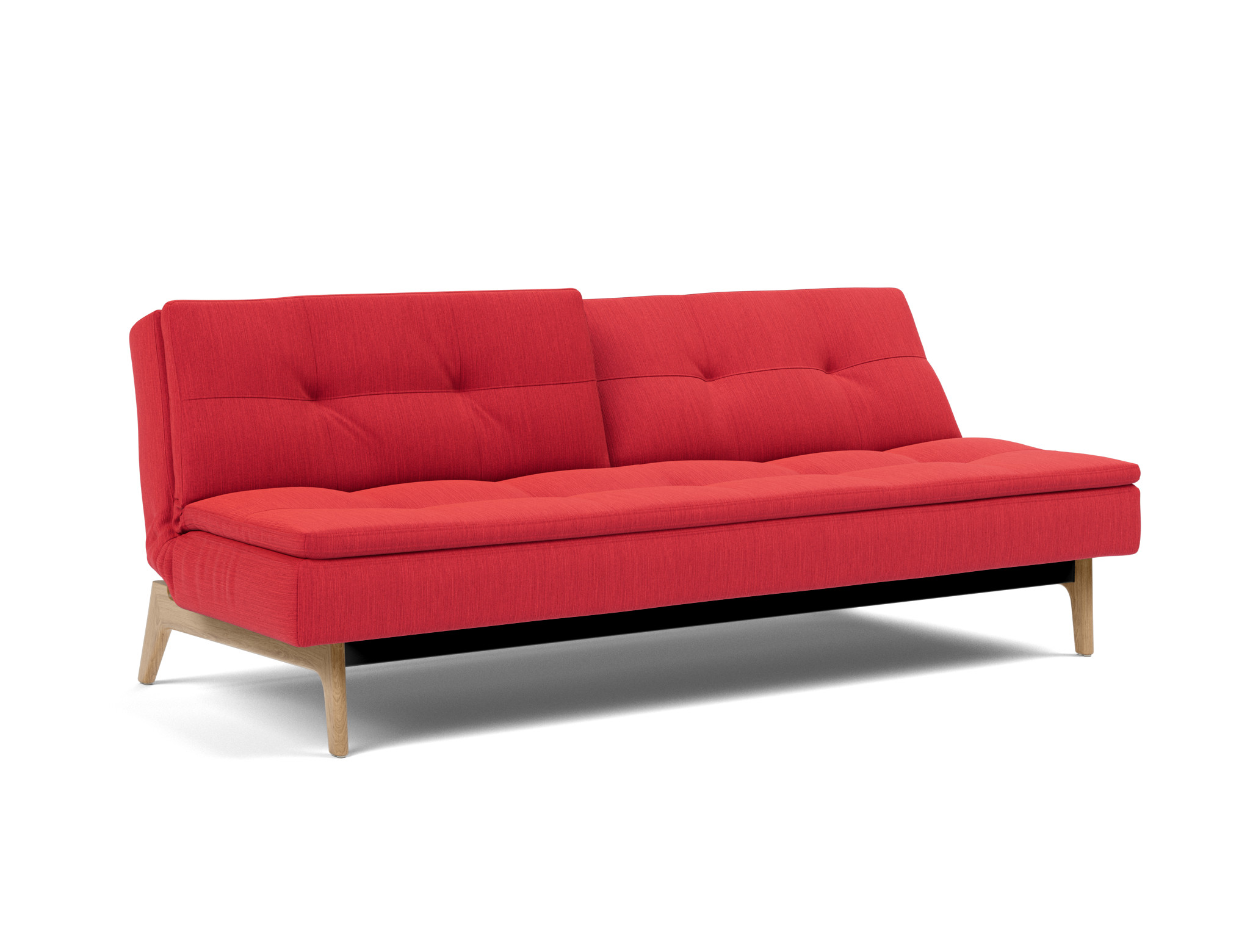 Schlafsofa Dublexo Flachgewebe Elegance 511-Red Beine Eiche