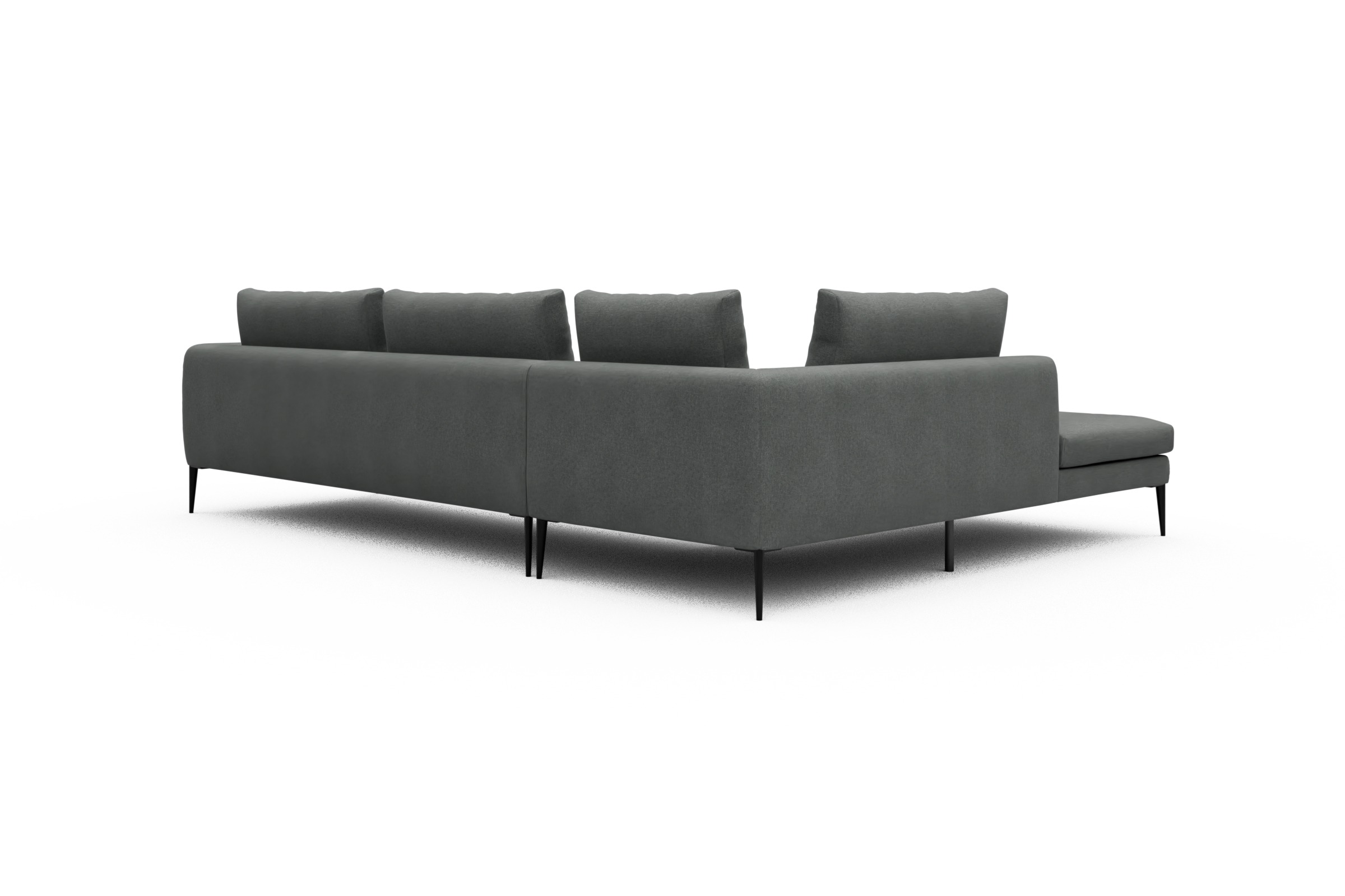Ecksofa Paul Relax-Ecke rechts mit 3-Sitzer Satya-Steel