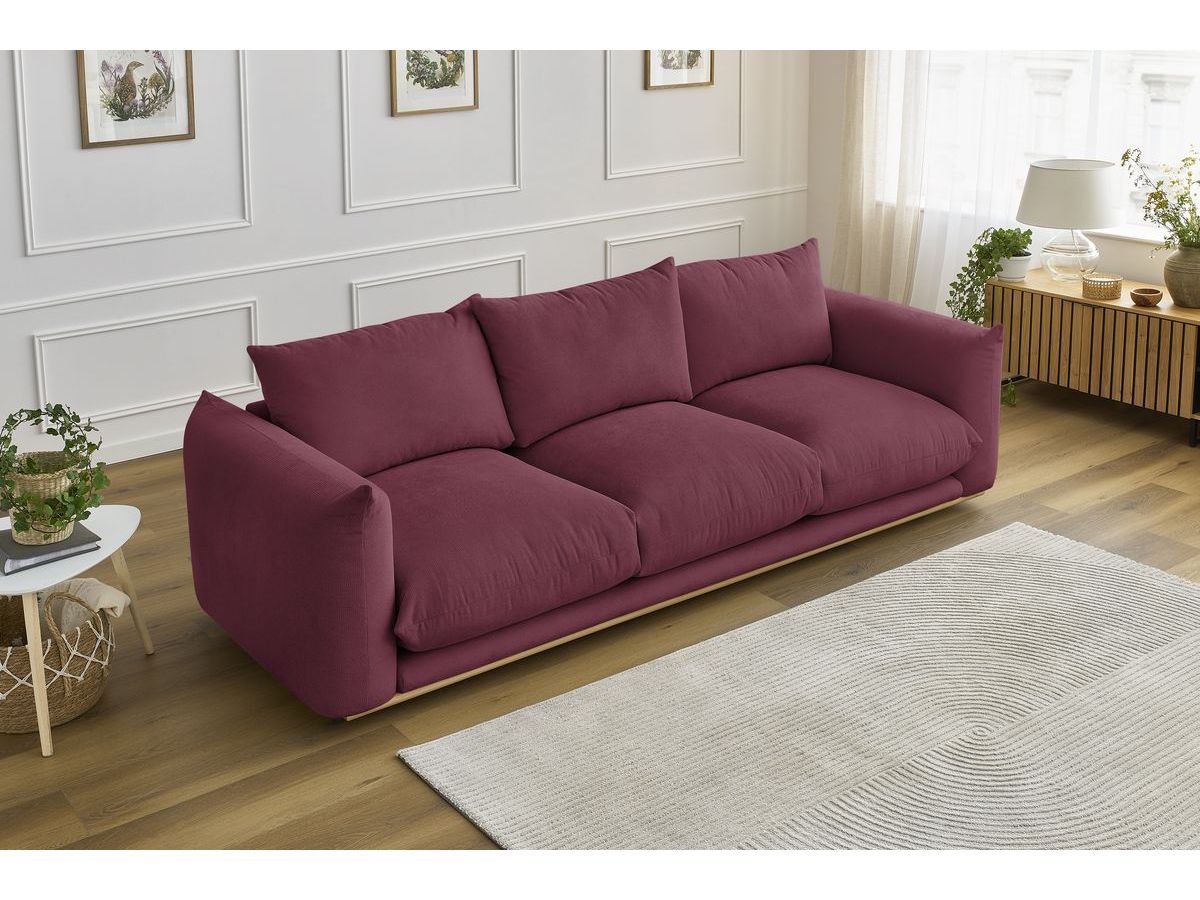 Bobochic Ernest Sofa 3-Sitzer 265 × 106 cm Stoff Rot