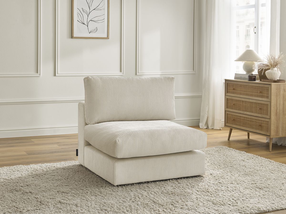 Bobochic Paris Sofamodul 1-Sitzer Cordsamt Beige