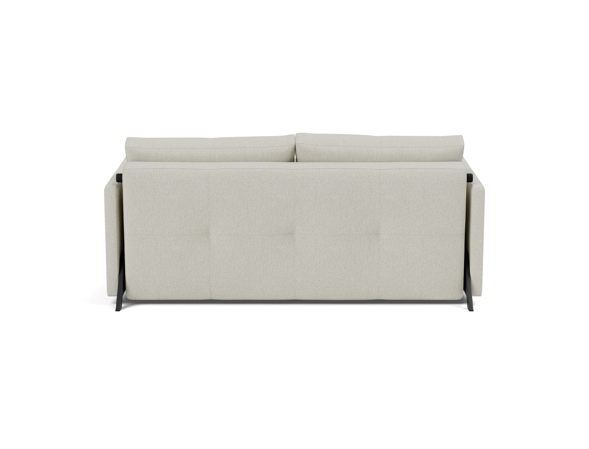 Schlafsofa Cubed mit Armlehnen 160 Flachgewebe Mixed Dance 527-Natural