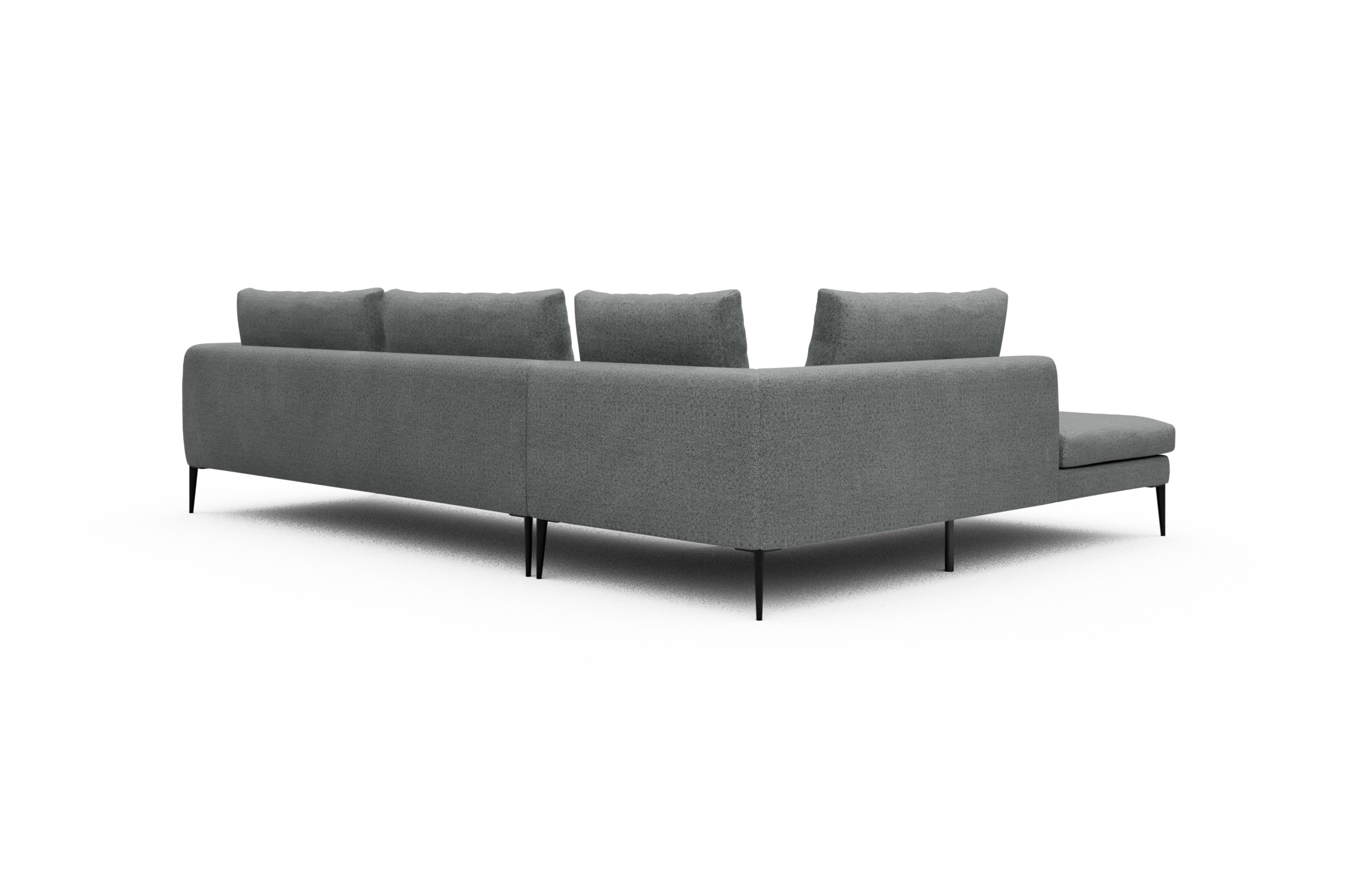 Ecksofa Paul Relax-Ecke rechts mit 3-Sitzer Aivi-Gravet-Grey