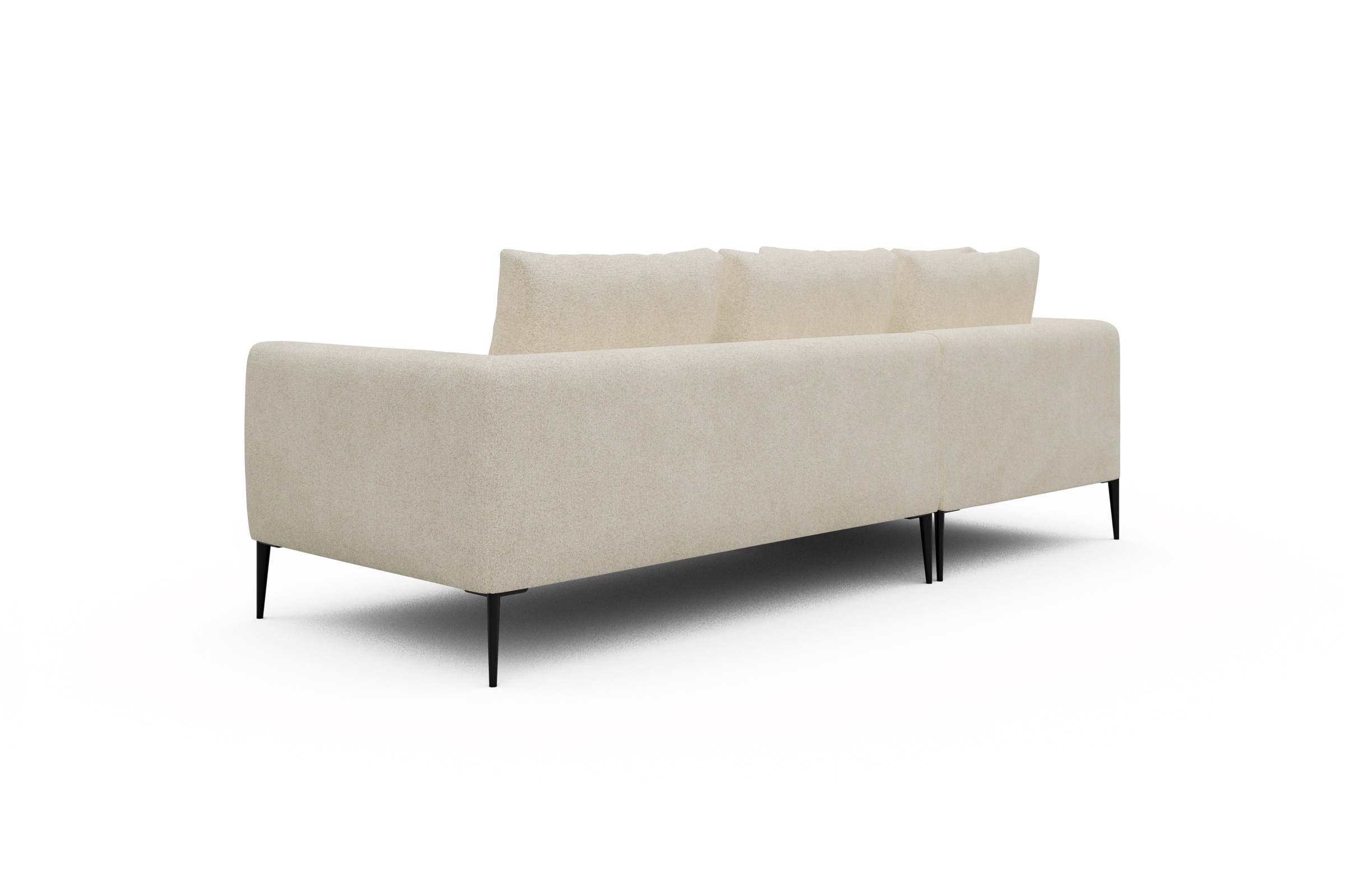 Ecksofa Paul Relax-Ecke links mit 2-Sitzer Boucle-Off-White