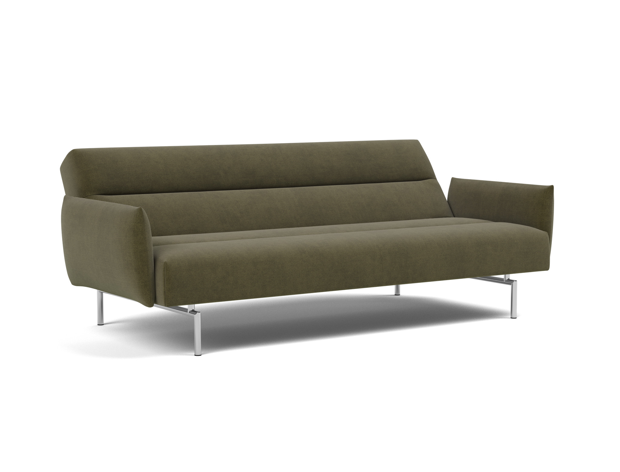 Schlafsofa Jillis mit Armlehnen Kord Cordufine 316-Pine-Green
