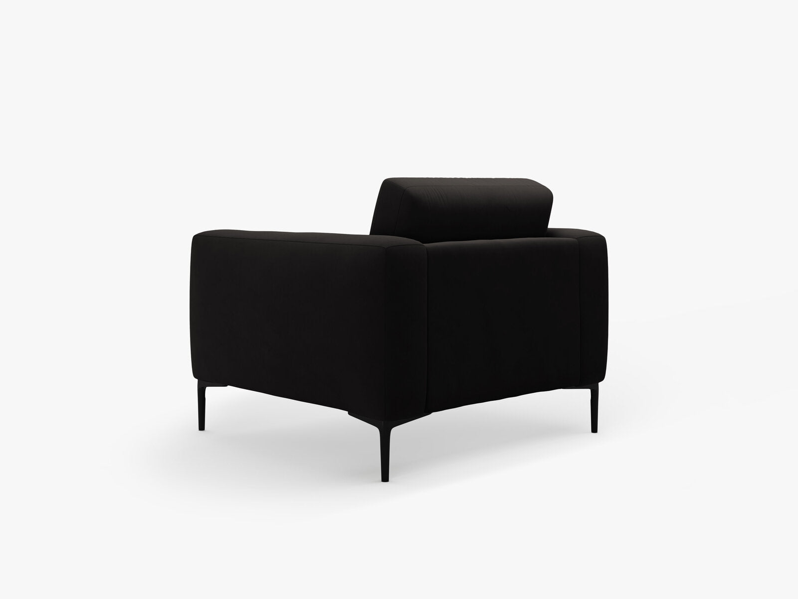 Micadoni Sessel Bemy 1-Sitzer Samt Schwarz