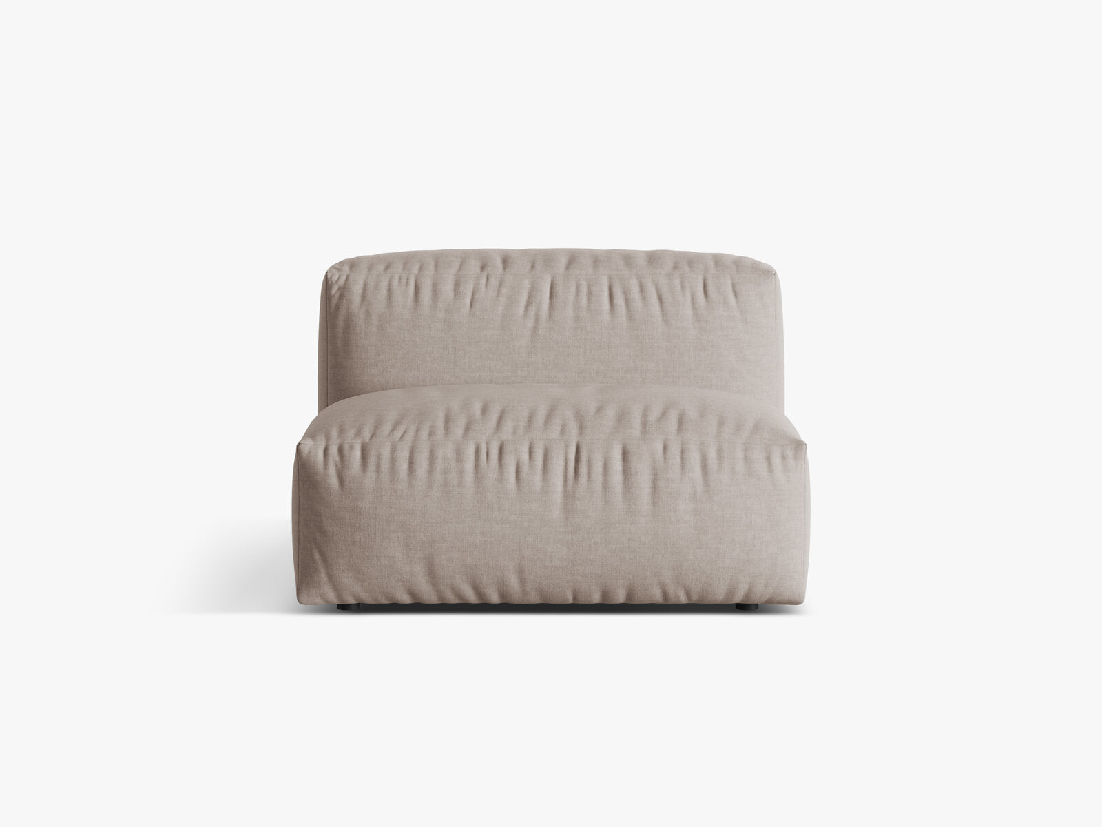 Micadoni Modul Martina 1-Sitzer Strukturierter Stoff Boston Dunkelbeige