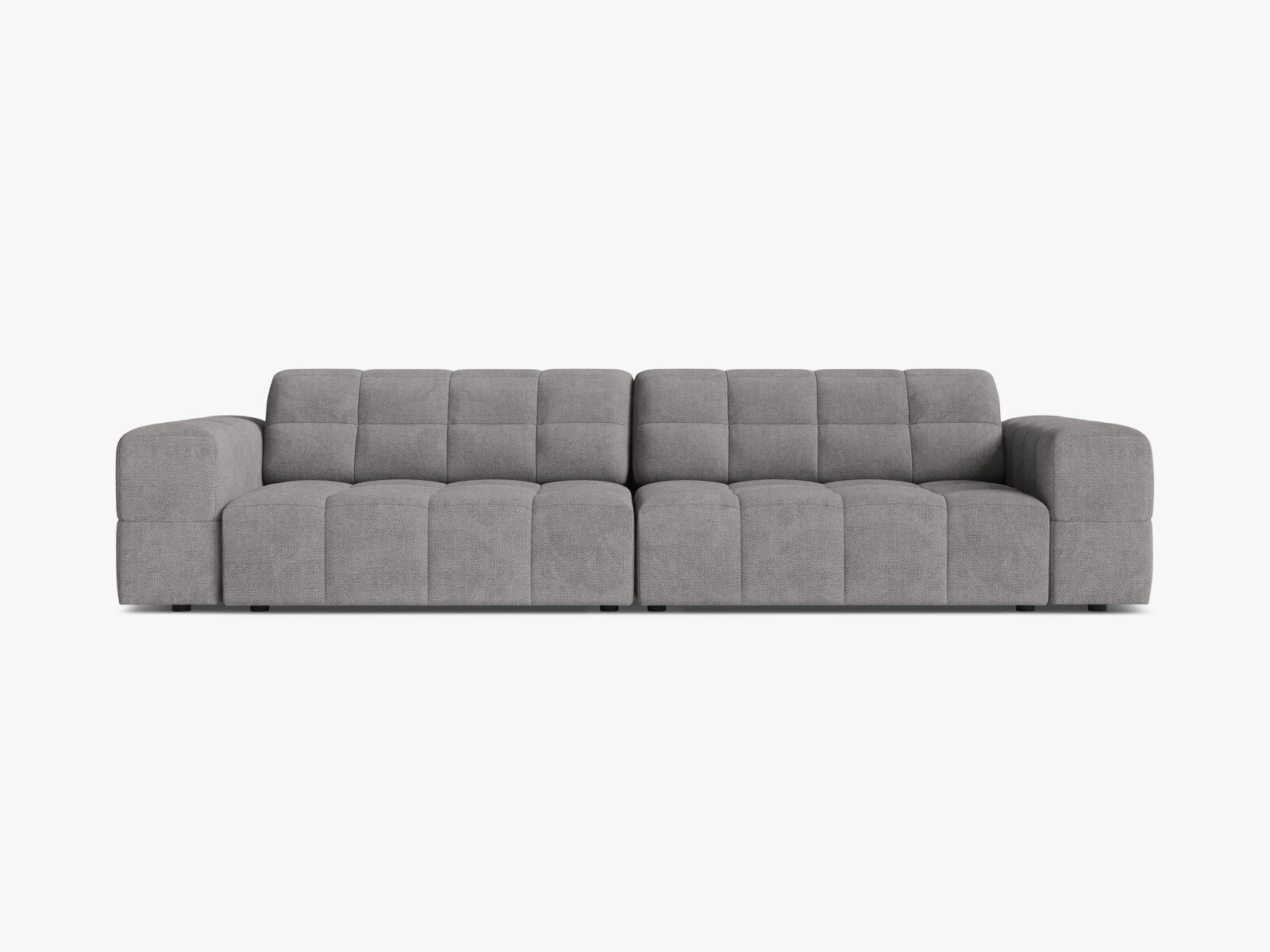 Micadoni Sofa Jennifer 4-Sitzer Chenille Eden Hellgrau