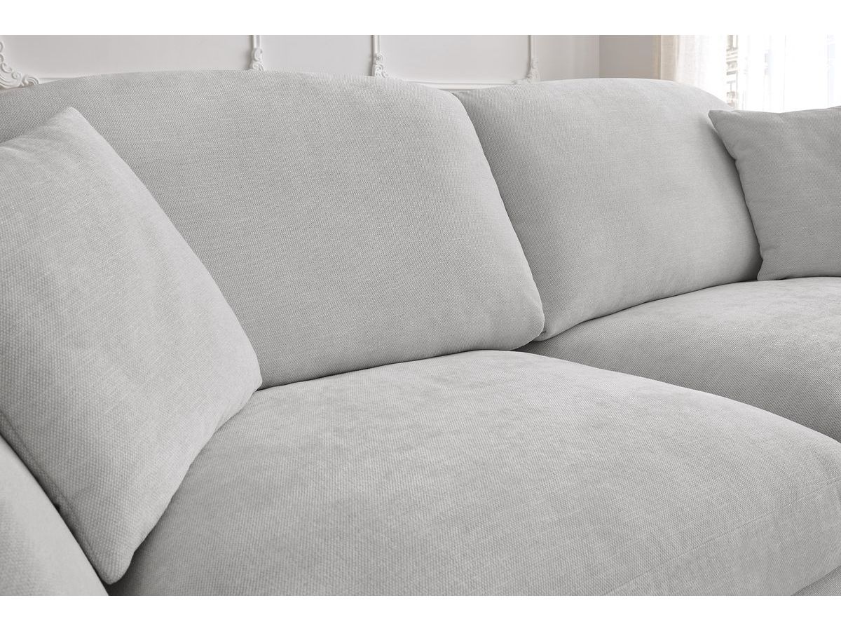 Bobochic Cezanne Schlafsofa 3-Sitzer Stoff Hellgrau, Liegefläche 140 × 194 cm