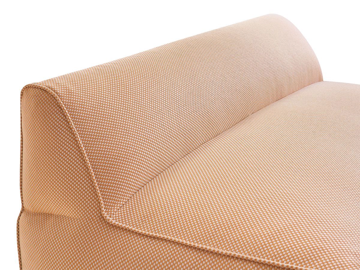 Bobochic Riviera Gartensofa 5-Sitzer mit Pouf Melange-Stoff Orange