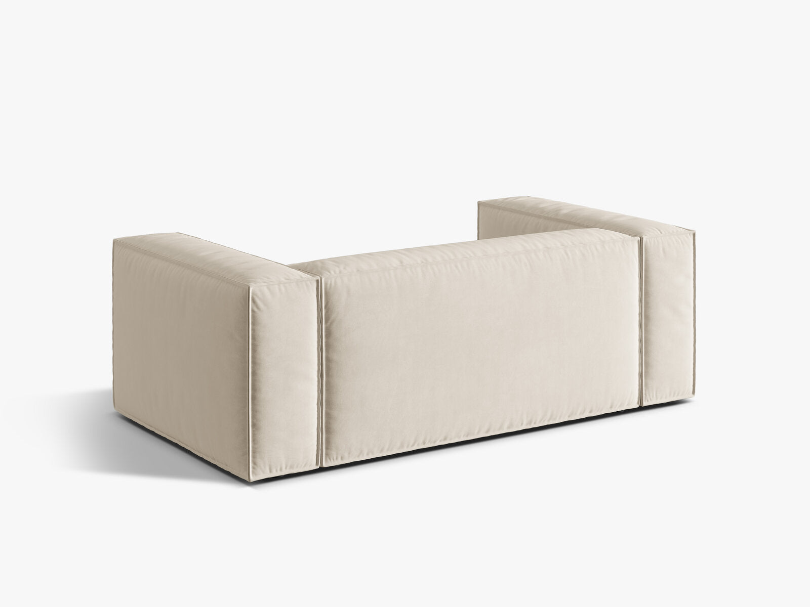 Micadoni Sofa Nuria 2-Sitzer Samt Beige