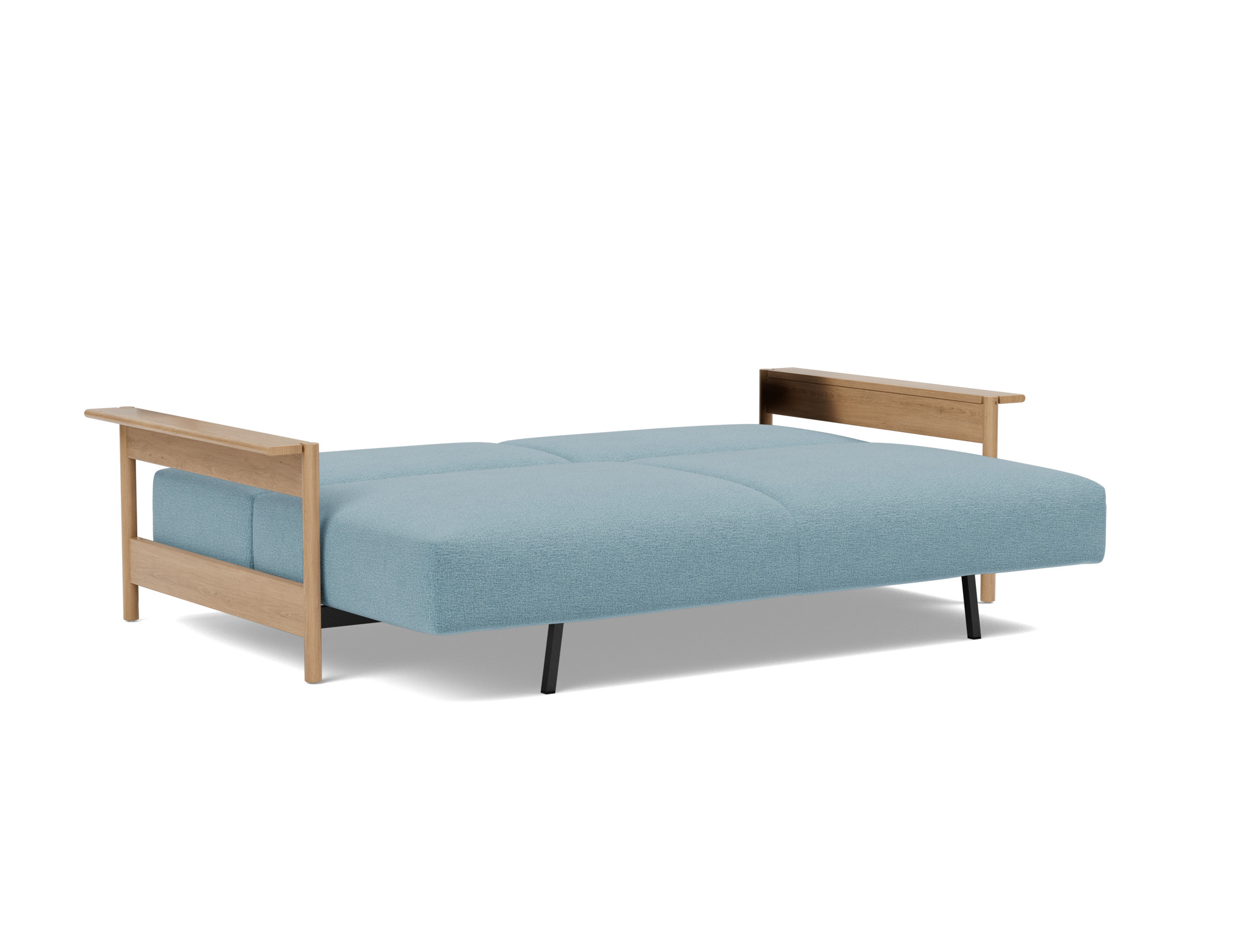 Schlafsofa Malloy Wood Flachgewebe Mixed Dance 525-Light-Blue