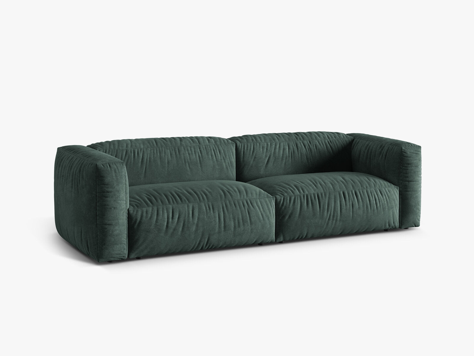 Micadoni Sofa Martina 3-Sitzer Samt Vogue Petrol