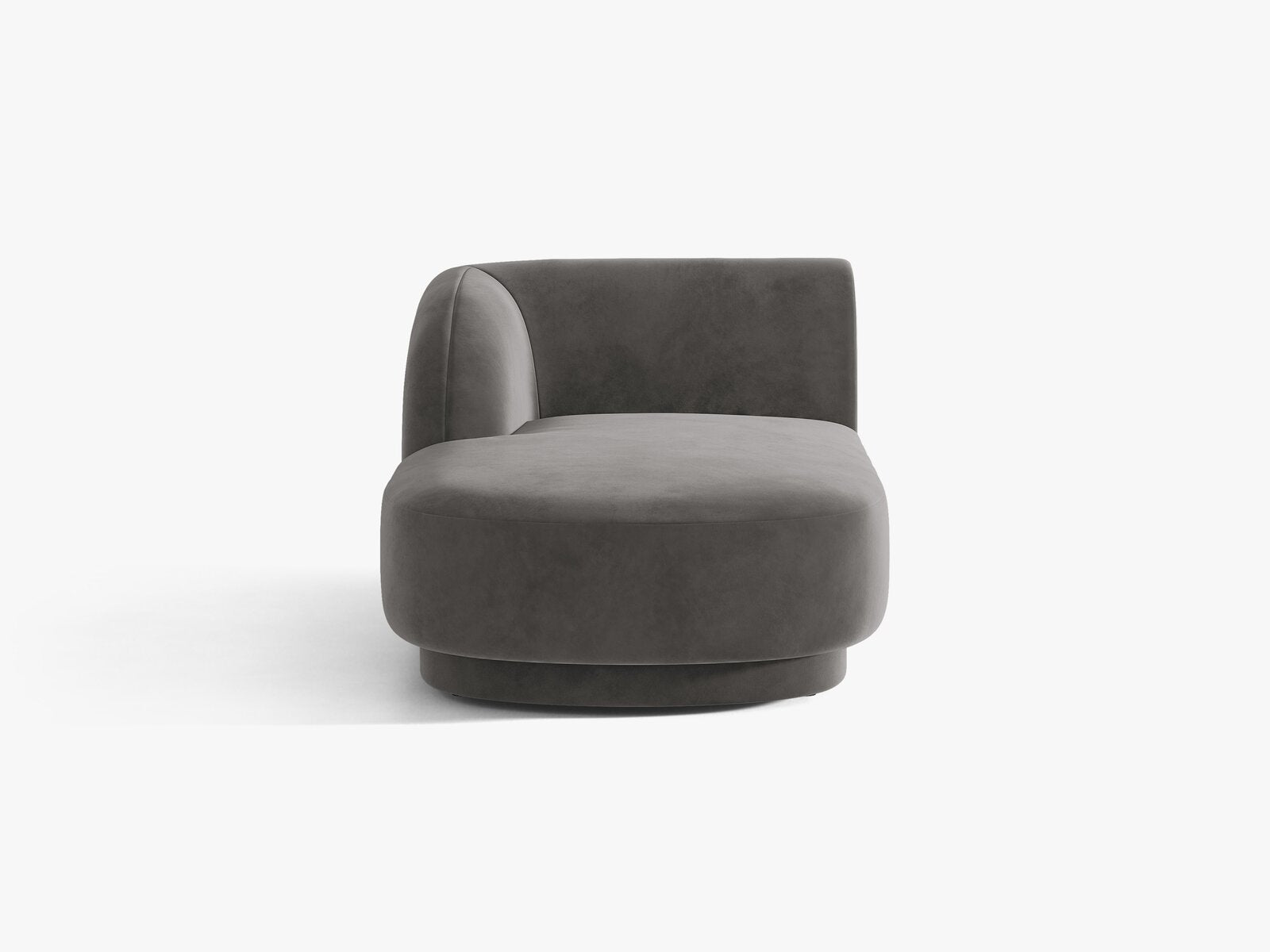 Micadoni Modul Miley 2-Sitzer Samt Venus Grau Links