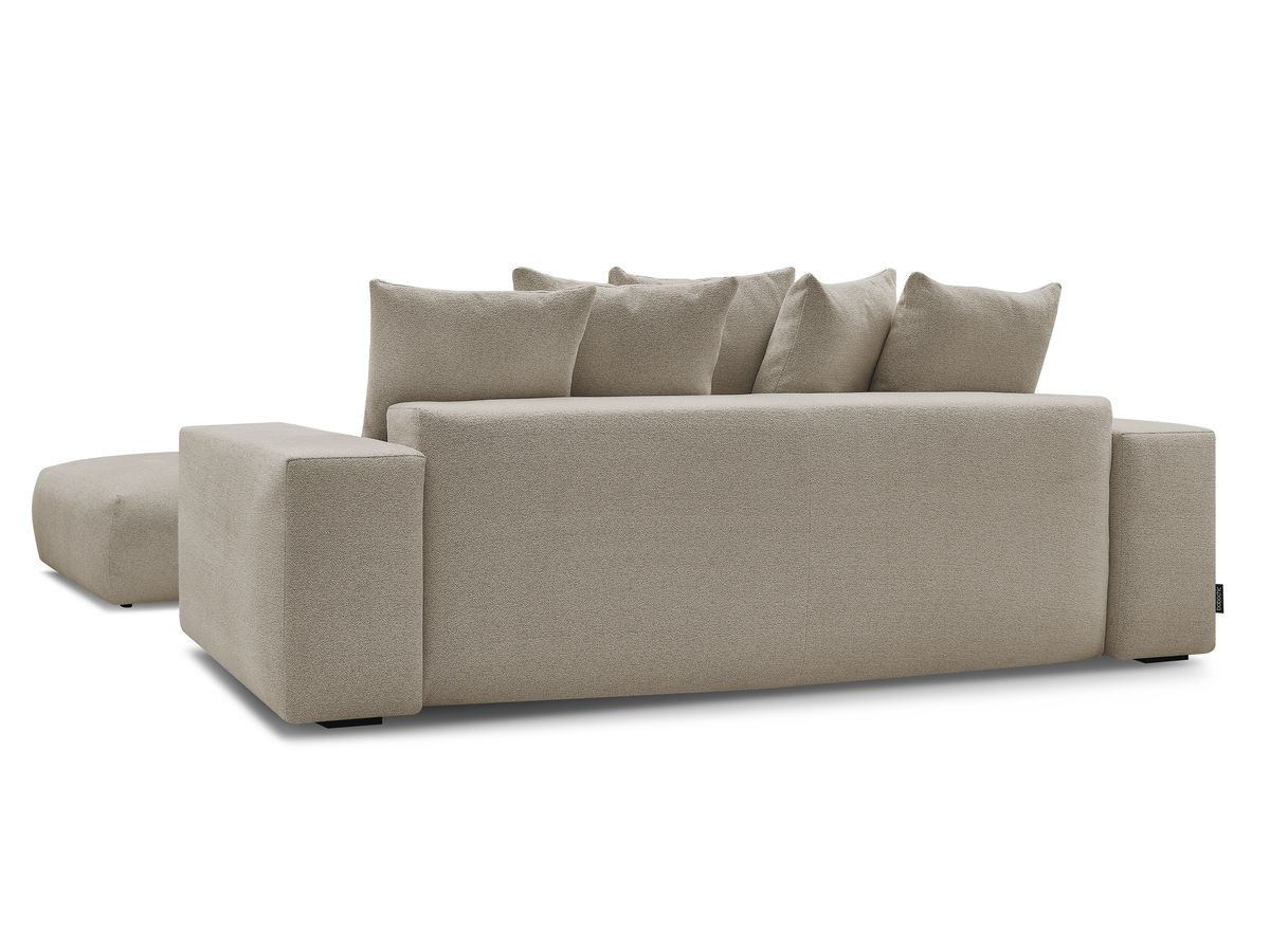Bobochic Voltaire Sofa 4-Sitzer mit Pouf 280 × 124 cm Melange-Stoff Taupe