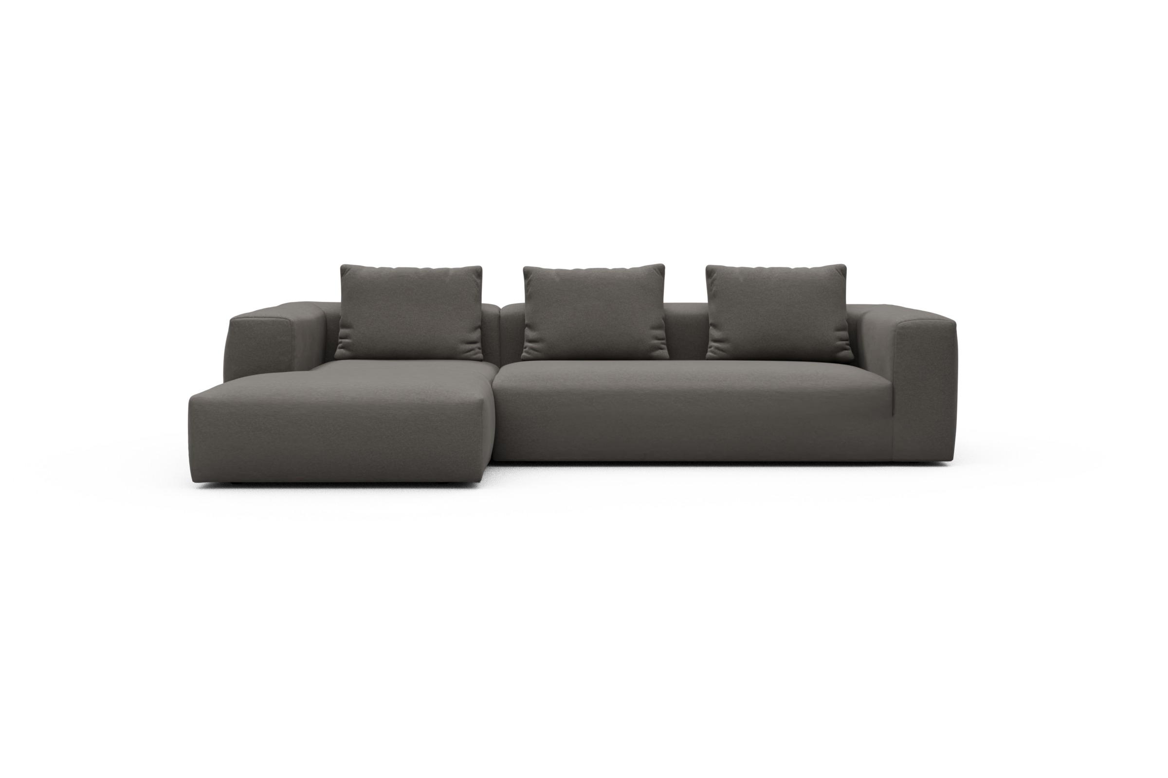 Skandi Home Ecksofa Fred Chaiselongue links mit 2,5-Sitzer Satya-Taupe moebelfaktor