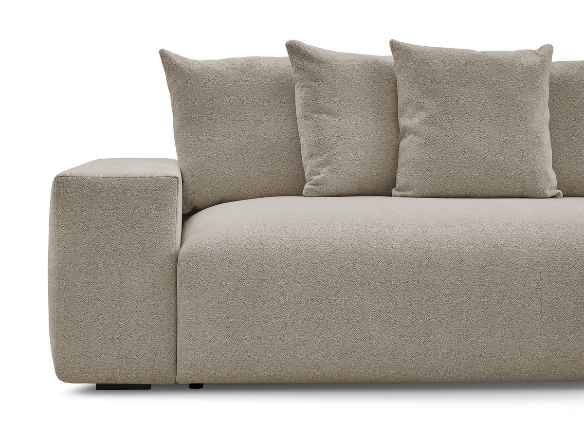 Bobochic Voltaire Sofa 3-Sitzer 280 × 124 cm Melange-Stoff Taupe