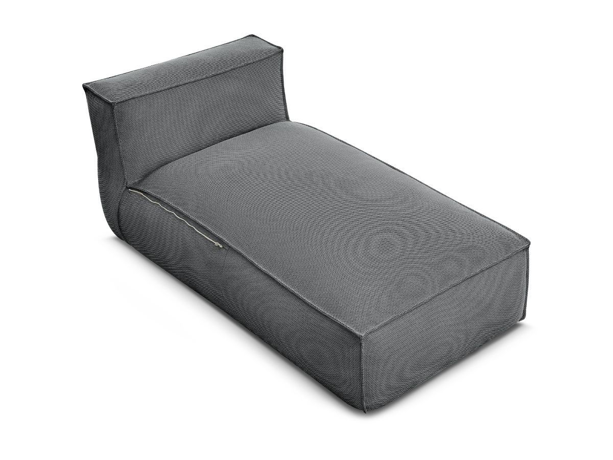 Bobochic Biarritz Méridienne-Modul Melange-Stoff Schwarz