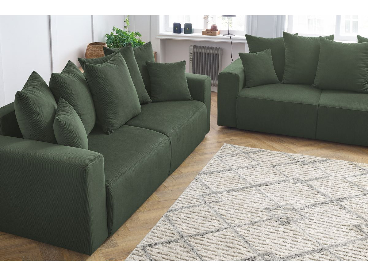Bobochic Envy Sofa 5-Sitzer Cordsamt Grün