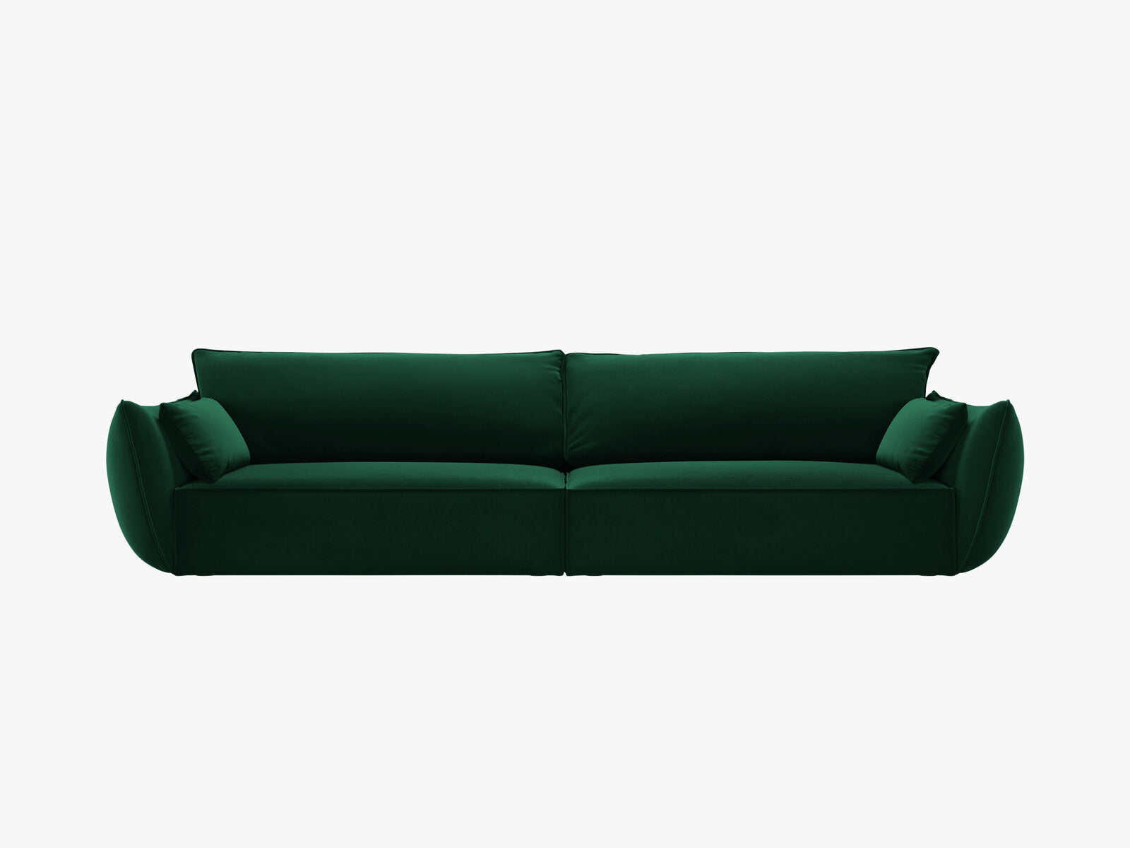 Micadoni 4-Sitzer Sofa Kaelle Samt Bluvel Flaschengrün