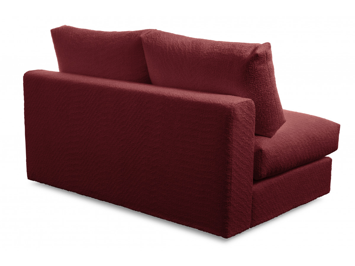Bobochic Paris Sofamodul 2-Sitzer Bouclé-Stoff Rot