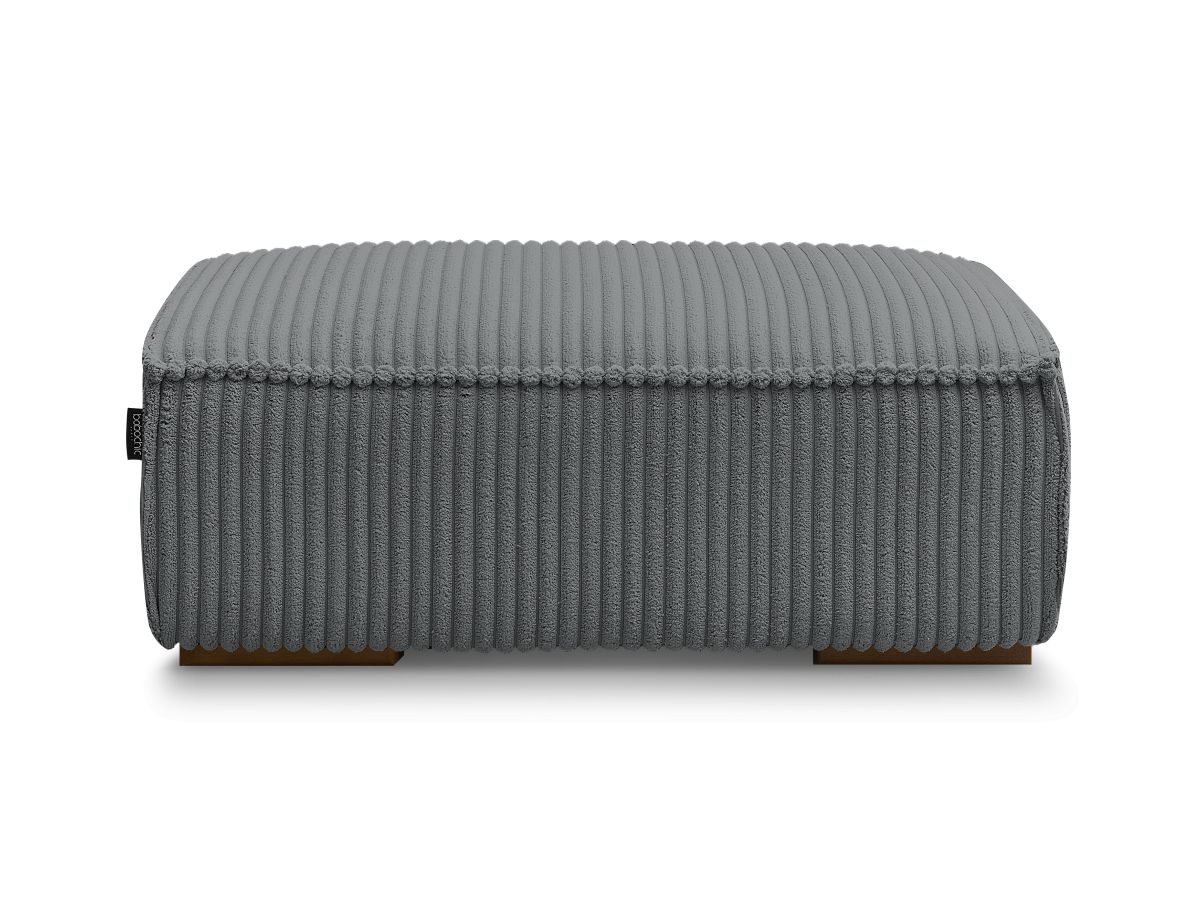Bobochic Chelsea Pouf Breitcord weich Dunkelgrau