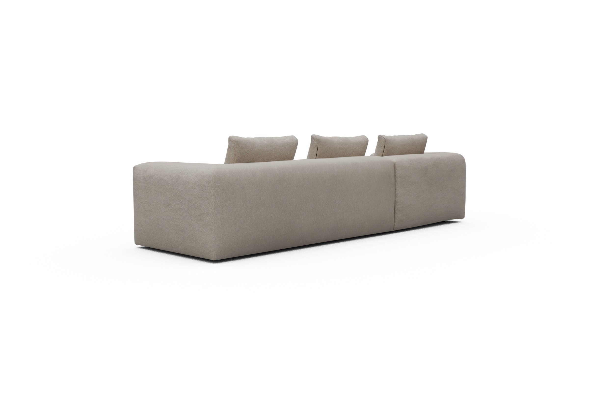 Ecksofa Fred Chaiselongue links mit 2,5-Sitzer Aivi-Lace-Beige