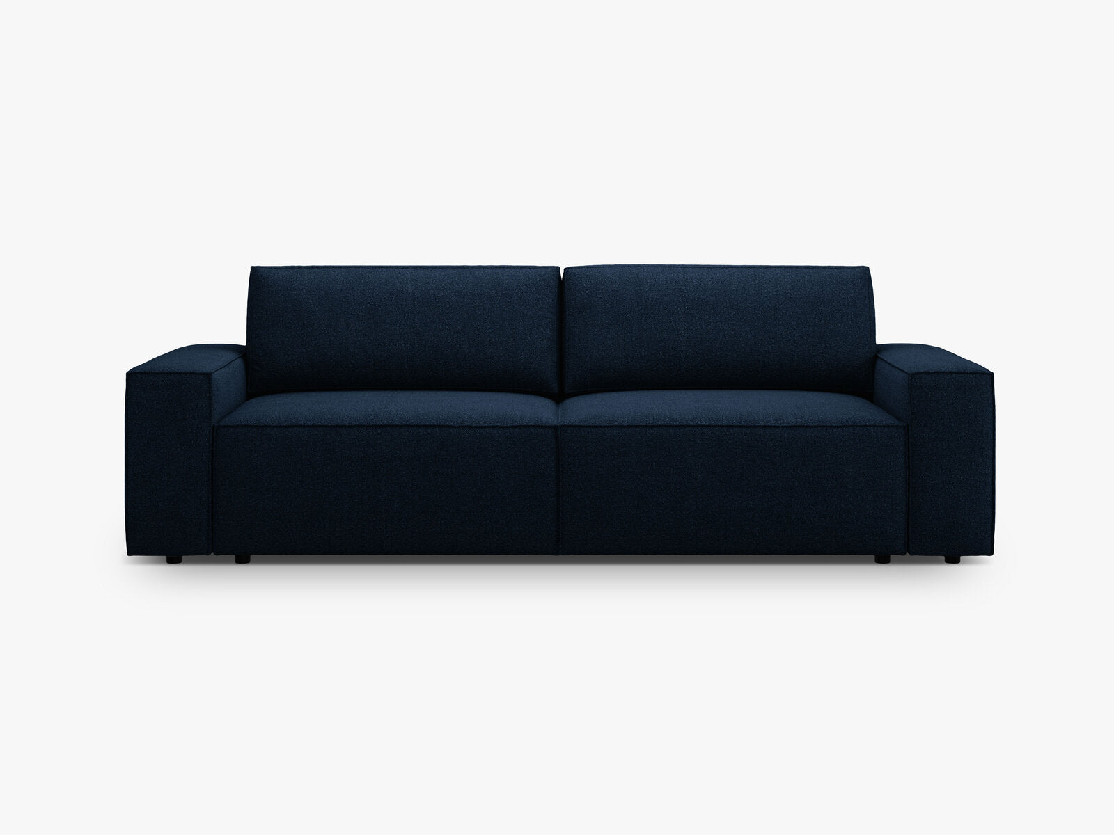 Micadoni Schlafsofa Jodie 3-Sitzer Boucle Baloo Dunkelblau