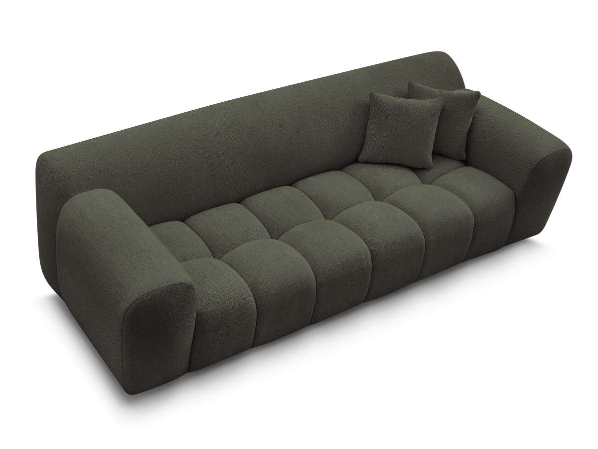 Bobochic Melisse Sofa 3-Sitzer Melange-Stoff Grün