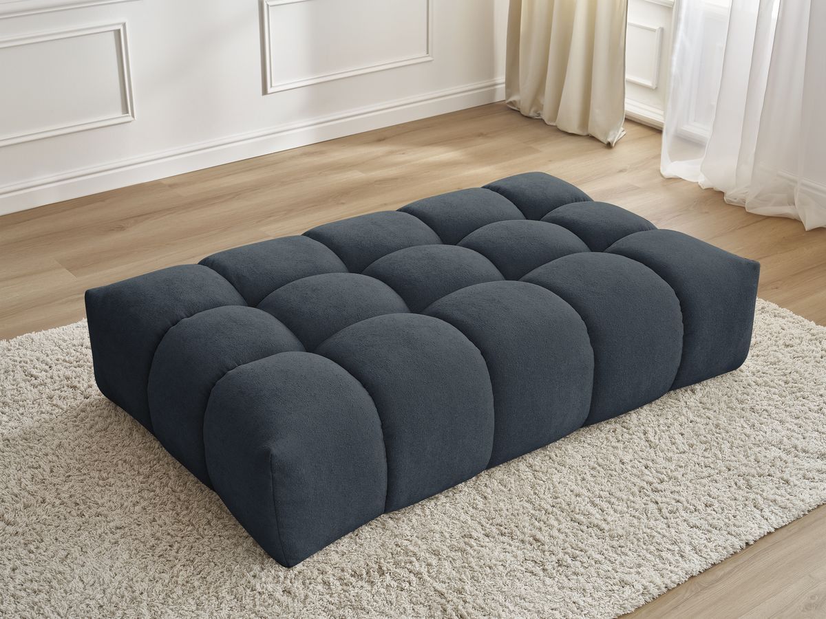 Bobochic Everest Pouf 166 × 100 cm Strukturstoff Dunkelblau